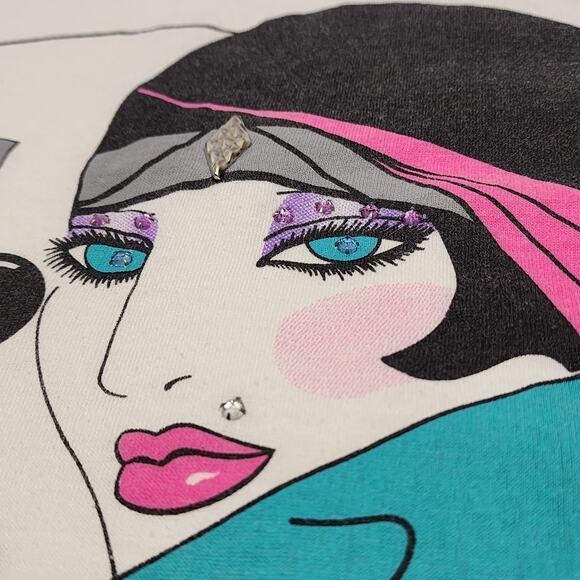 Vintage 80s Carol Joseph Las Vegas Single Stitch T-shirt Large - Picture 5 of 12